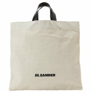 ジルサンダー トートバッグ JIL SANDER J07WC0024 P4917 280 ブックトート スクエア ロゴ キャンバス ナチュラル レディース メンズ