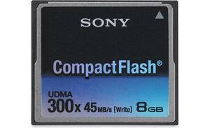 【中古/使用頻度低】Sony ソニー　CFカード　UDMA 300倍x45MB/S(書き込み速度） 8GB