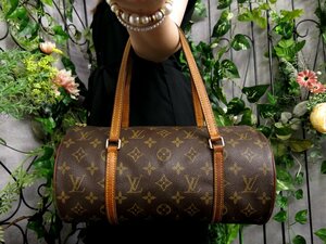 ●超美品●LOUIS VUITTON ルイ・ヴィトン●モノグラム●パピヨン●M51385●MB0043●トアル地●ハンド バッグ●ブラウン系●腕掛け●Js48101