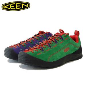 1.6万★美品 キーン KEEN 定番 JASPER ジャスパー 人気カラー Green/Red/Purple US8.0 JP26cm 上質皮革（スエードレザー）