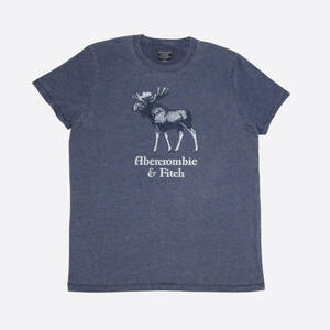 ★SALE★Abercrombie & Fitch/アバクロ★バーンアウト半袖Tシャツ (Navy/L)