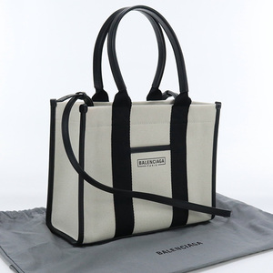 中古良品バレンシアガBALENCIAGA ハードウェア スモール トートバッグ キャンバス 671402 ランク：A us-2 2WAY ショルダー レディース