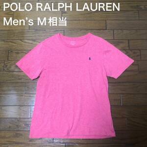 【送料無料】POLO RALPH LAUREN 半袖Tシャツ　ピンク　メンズMサイズ相当　ポロラルフローレン