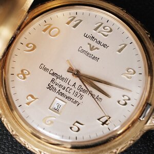 【慈光】3088 懐中時計　WITTNAUER ウィットナー Contestant 1776 1976 50th アニバーサリー LONGINES ロンジン 懐中時計 デイト 手巻き　