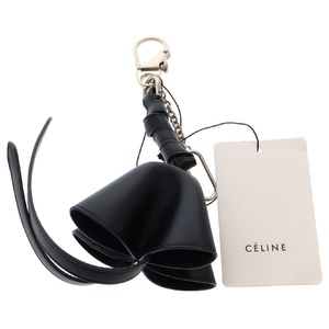 CELINE セリーヌ Leather Bag Charm 106023AB9.38NO レザーバッグチャーム キーホルダー カーフスキン ブラック