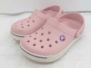 ◇ CROCS クロックス キッズ 子供靴 サンダル サイズJ2（約20ｃｍ相当） ピンク レディース P