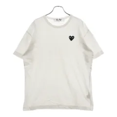 PLAY COMME des GARCONS (プレイコムデギャルソン) 20SS ワンポイント ハート ワッペンロゴ クルーネック 半袖Tシャツ カットソー ホワイト AZ-T064