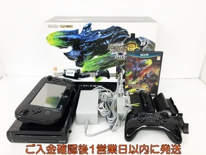 【1円】任天堂 WiiU 本体 モンスターハンター3G HD Ver. Wii U プレミアムセット 32GB ブラック 初期化/動作確認済 D08-229jy/G4