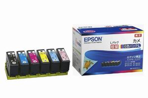 EPSON エプソン 純正 インクカートリッジ カメ KAM-6CL-L 6色パック L 増量 期限2026年11月まで 新品 未開封 純正品 