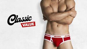 即決正規品新品 オージーバム Aussiebum Classic Red Brief 赤色　-S- クラッシックブリーフ 現品表記サイズ -S-