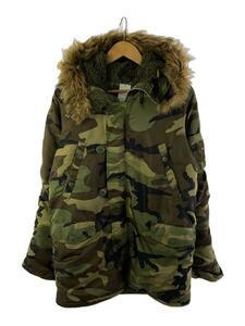 ALPHA INDUSTRIES◆フライトジャケット/M/ナイロン/KHK/カモフラ/20094-220