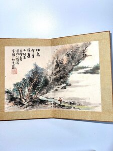 【洛座】【真作】田野村直入他文人墨客合作 画帳画帖 ＜寺田米陽中国書画 ◆01-21