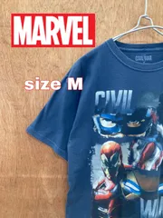 MARVEL マーベル　Tシャツ　ブルー　プリントTシャツ　半袖Tシャツ　メンズ