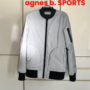 ■agnes b. SPORTS★アニエスベースポーツ★海外限定★シルバーグレー★ブルゾン★ジャケット★無地■