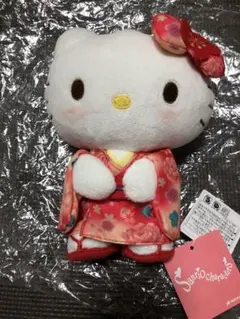 ハローキティ　着物　ぬいぐるみ　新品　着物キティ　着物キティちゃんぬいぐるみ