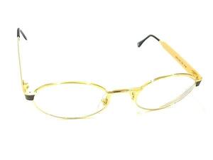 1円 ■美品■ GIANNI VERSACE ジャンニ ヴェルサーチ MOD. S 58 COL. 16 M 度入り サングラス 眼鏡 メガネ ゴールド系 BJ6295