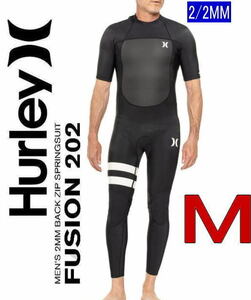 特価【サイズM】 ハーレー HURLEY FUSION 2/2mm バックジップ　2023　メンズ BLACK　シーガル　ウェットスーツ