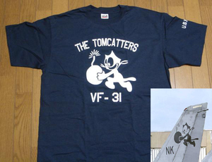 ★=米海軍 The Tomcatters Tシャツ VF-31　ジョリーロジャース=★=　　