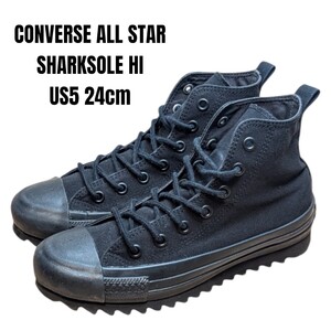 CONVERSE コンバース オールスター シャークソール 24cm ブラック　レディーススニーカー　厚底スニーカー　