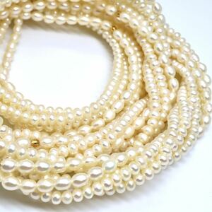 テリ抜群!!美品!!＊本真珠 6連ロングネックレス＊o 約125.5g pearl necklace jewelry ジュエリー DA0/DB0