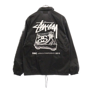 STUSSY ステューシー DMC JAPAN DJ CHAMPIONSHIPS 2015 コーチジャケット スナップボタン ブラック