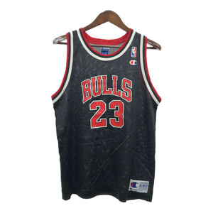 90年代 Champion チャンピオン AUTHENTIC NBA シカゴ・ブルス ユニフォーム マイケル・ジョーダン JORDAN 23 (ユース XL) 中古 古着 Q6365