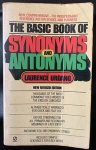 The Basic Book of Synonyms and Antonyms 英英辞典　年代物　レトロ　1978