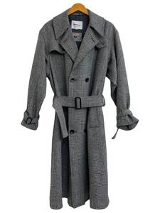 Barbour (バブアー) グレンチェック トレンチコート ツイード BLISSTEX TWEEDS BIG WHITLEY TRENCH COAT 1802211 36 グレー系 メンズ/004