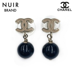 シャネル CHANEL ピアス ココマーク フェイクパール マット B14C ゴールド×ブラック