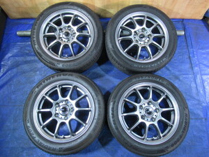 激安即決！LCZ 15-6J 5H/114.3 ET45 + MINERVA 195/50R15 2020年製！ランサーセディアワゴン等！T008331