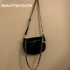 BEAUTY&YOUTH ショルダーバッグ　ブラック　本革　未使用