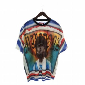 シュプリーム SUPREME 24SS マラドーナサッカージャージ Maradona Soccer Jersey Tシャツ カットソー メッシュ 半袖 総柄 L マルチカラー