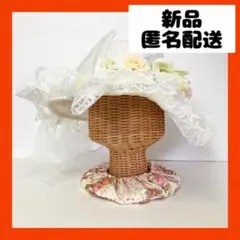 【即購入可】帽子　キャップ　レース　ウエディング　花　熱中症　UV 紫外線　夏