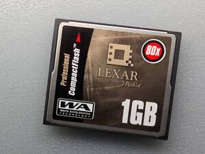 Lexar CompactFlash 1GB 80ｘ CFカード ケース付き レキサー・メディア コンパクトフラッシュ メモリーカード 動作確認済み