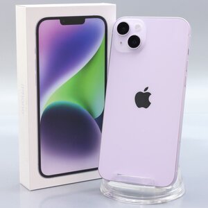 Apple iPhone14 Plus 128GB Purple A2885 3L277J/A バッテリ100% ■SIMフリー★Joshin1732【1円開始・送料無料】