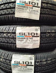 【2023年製/処分特価/送料込/新品タイヤ】ブリヂストンSEIBERLING SL101 145/80R12 74S★3本