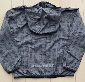 UNIQLO ユニクロ☆STAR WARS スターウォーズ 総柄☆ウインドブレーカー ナイロン100%☆グレー☆サイズ 130☆パーカー フード付