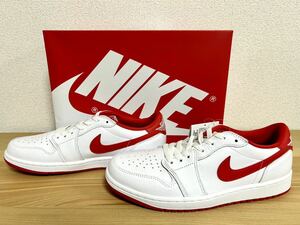 NIKE ナイキ エア ジョーダン 1 LOW OG White/Red 27.5㎝ 新品 ホワイト/ホワイト/ユニバーシティレッド SNK1177