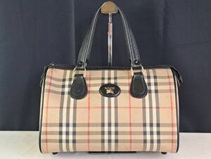 Burberry バーバリー ミニボストンバッグ ハンドバック ノバチェック シャドーホース キャンバスレザー 追加写真あり