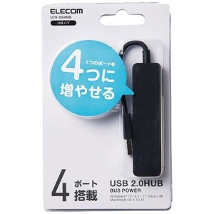 新品★エレコム ELECOM USBハブ 4ポート バスパワー