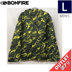 【OUTLET】 BONFIRE VECTOR INSULATED JKT カラー:CAMO YELLOW Lサイズ メンズ スノーボード スキー ジャケット JACKET アウトレット