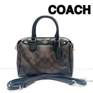 【美品】COACH ハンドバッグ 2WAY シグネチャー ベネット F36702