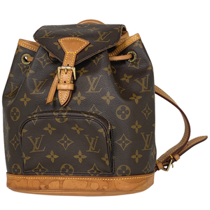 ルイ・ヴィトン Louis Vuitton ミニ モンスリ バックパック デイパック リュック モノグラム ブラウン M51137 レディース 【中古】