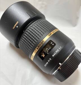 中古レンズ　タムロン　TAMRON SP 60mm Macro F2 Di II マクロレンズ　カビありジャンク　ニコンマウント　for Nikon