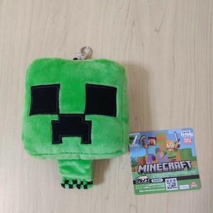 Minecraft 　マインクラフト　ぬいぐるみ　リール付きパスケース 　タグ付き　★非売品・新品・未使用★　プライズ品