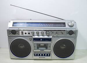 SANYO サンヨー MR-XD1 ラジカセ FM/AM→OK テープ→NG 現状品／検索用 時代物 当時物 アンティーク レトロ【01047】