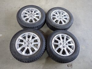 YS12795【送料無料175/65R14】フィット パッソ ヴィッツ キューブなどに 中古スタッドレス ▼14×5.5J 100/4H ET38▼1円スタート