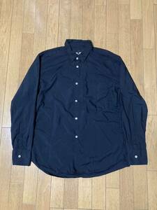 COMME des GARCONS HOMME DEUX ポリ縮絨 シャツ L ブラック 黒 長袖シャツ コムデギャルソン エステルシャツ 山口一郎