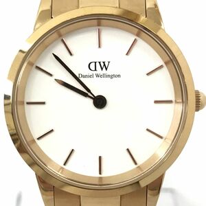 Daniel Wellington ダニエルウェリントン DW Iconic Link 腕時計 DW00600213 クオーツ アナログ ラウンド 箱付 電池交換済み 動作確認済み