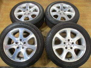 バリ山! ベンツ CLK W209 純正 ホイール タイヤ 4本 5H-112 16インチ F/7J+37 205/55ZR16 R/8J+32 225/50ZR16 コンチネンタル 2021年